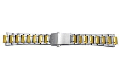 Pulsar Men's Dual Tone Stainless Steel Push Button Clasp 22/13mm Watch Bracelet