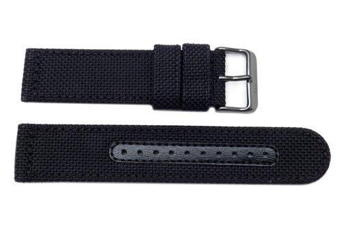 Seiko Black Nylon 22mm Replacement Strap for SSC233 L0BH011N9