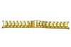 Seiko Solid Gold Tone Push Button Fold-Over Clasp 20mm Watch Bracelet
