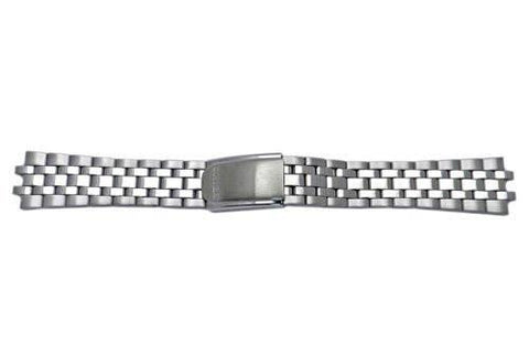 Seiko Stainless Steel Fold-Over Clasp 18mm Metal Watch Bracelet