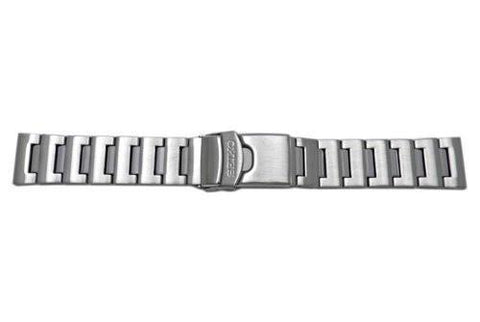 Seiko Push Button Fold-Over Clasp With Safety 22mm Solid Watch Bracelet