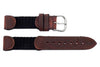 Genuine Swiss Army Brown Leather and Nylon 16mm Watch Band