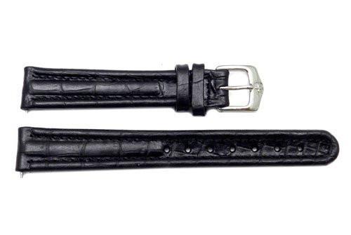 Genuine Wenger Escort Series Black Alligator Grain 14mm Leather Watch Strap