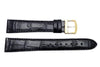 Citizen Black Leather Alligator Grain 19mm Long Watch Band