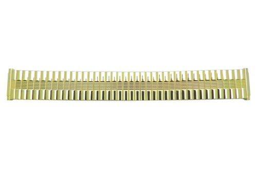 Bandino Polished Gold Tone 16-22mm Expansion Watch Band