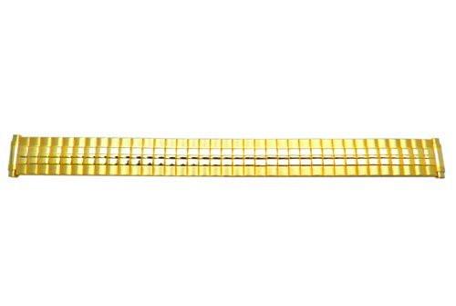 Bandino Ladies Brushed And Polished Gold Tone 10-14mm Expansion Watch Band