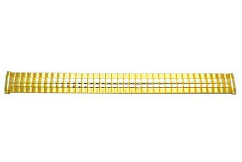 Bandino Ladies Brushed And Polished Gold Tone 10-14mm Expansion Watch Band