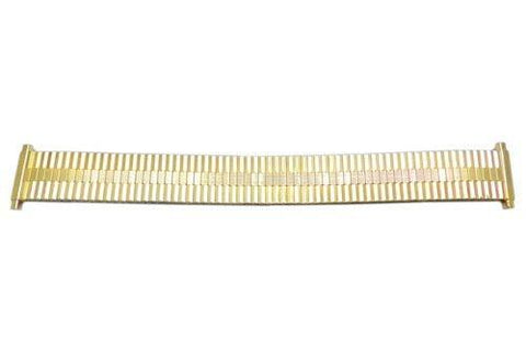 Bandino Slim Polished Gold Tone 16-21mm Expansion Watch Band