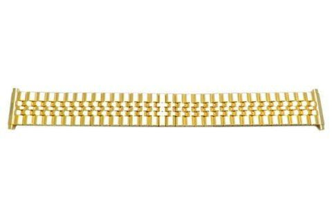 Bandino Brushed And Polished Gold Tone 18-22mm Expansion Watch Band