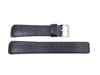 Skagen Style Black Leather 20mm Watch Band with Black Stitching - Installs with screws image