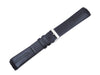 Skagen Style Black Leather 20mm Watch Band with Black Stitching - Installs with screws image