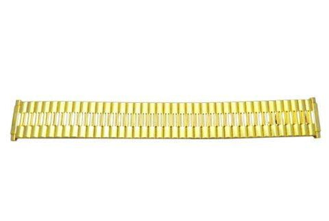 Bandino Brushed And Polished Gold Tone 15-22mm Expansion Watch Band