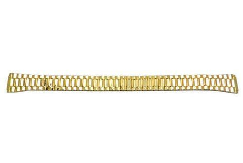 Bandino Ladies Polished Gold Tone Tapered 12-16mm Expansion Watch Band