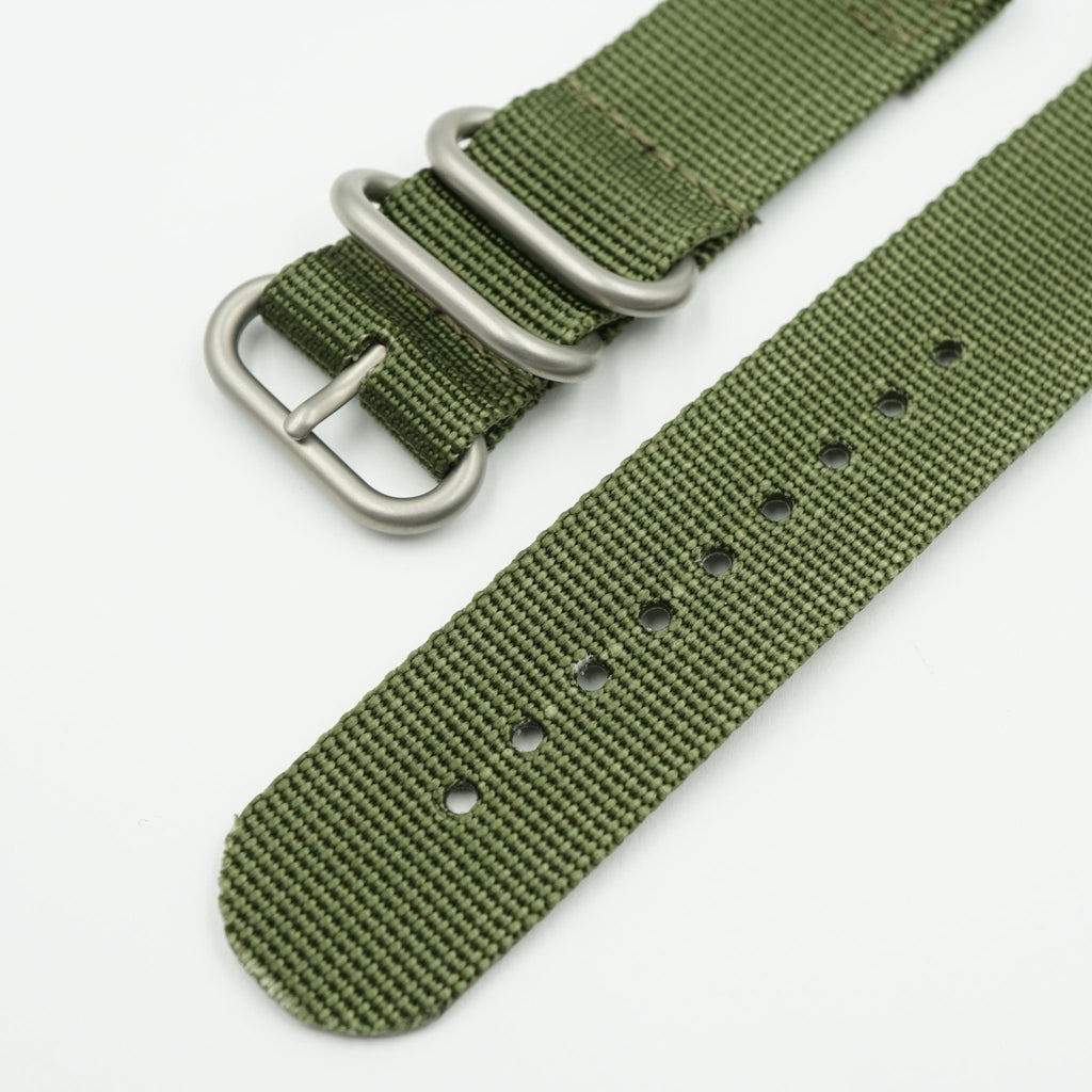 Two Piece Ballistic Nylon Watch Strap Olive Total Watch Repair