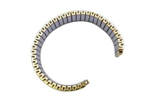 Bandino Ladies Polished Gold Tone 12-15mm Expansion Watch Band