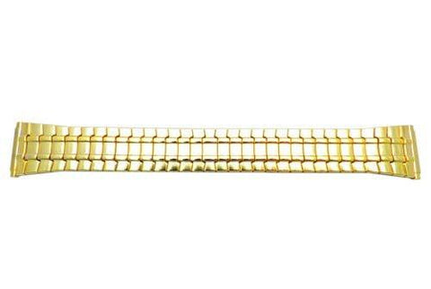 Bandino Polished Gold Tone Tapered 18-23mm Expansion Watch Band