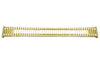 Bandino Polished Gold Tone Pointy Rail Design 18-23mm Expansion Watch Band