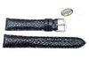 Fossil Black Embossed Genuine Leather 18mm Watch Strap