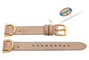 Fossil Tan Smooth Leather Biker Style 18mm Watch Strap