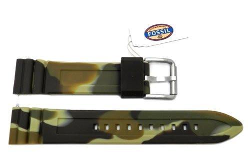 Fossil Defender Series Green Camo Silicone 20mm Watch Strap