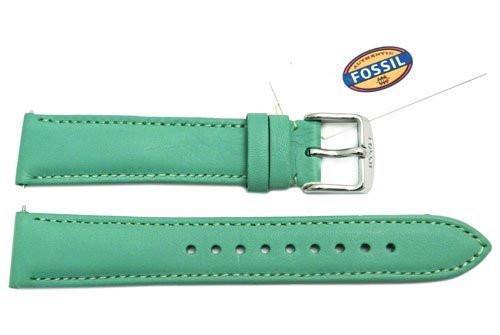 Fossil Winter Green Genuine Leather 18mm Watch Strap
