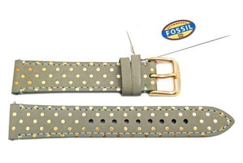 Fossil Sage Genuine Leather Polka Dot Design 18mm Watch Strap