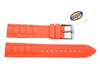 Fossil Red Silicone Link Style 18mm Watch Band