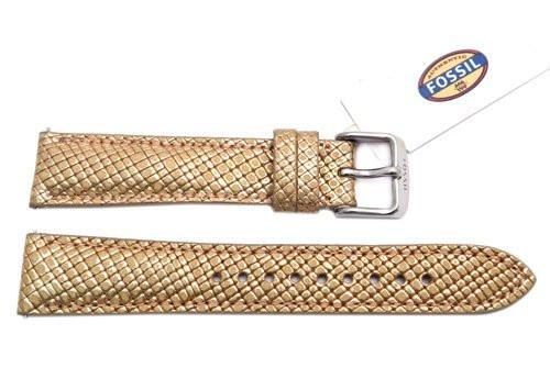 Fossil Rose Gold Soft Embossed Genuine Leather 18mm Watch Strap