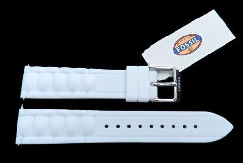 Fossil White Silicone Link Style 18mm Watch Band