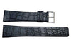 Genuine Skagen Black Crocodile Grain 22mm Leather Watch Strap - Pins