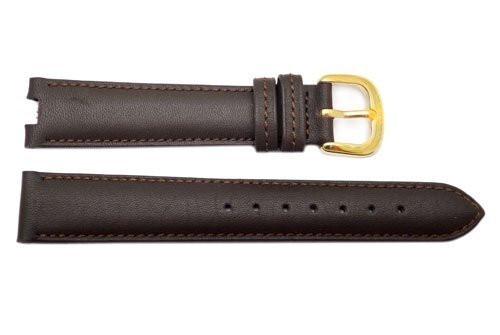 Genuine Coach Dark Mahogany Smooth Leather 16/6mm Watch Band