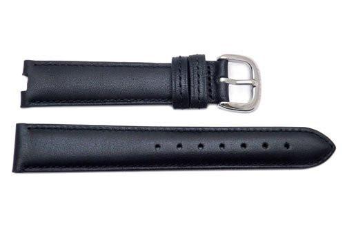 Genuine Coach Black Smooth Leather 16/6mm Watch Band