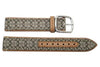 Genuine Coach Khaki Smooth Leather 17mm Monogram Watch Band