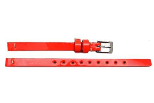 Genuine Coach Red Patent Glossy Leather 6mm Watch Band