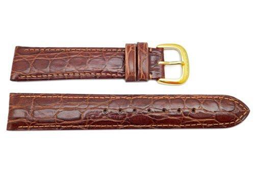 Genuine Coach Brown Crocodile Grain Leather 18mm Watch Strap