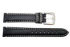 Genuine Coach Black Smooth Leather 16mm Watch Band