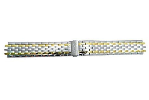 Seiko Dual Tone Push Button Fold Over Clasp 20mm Watch Bracelet