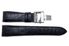 Genuine Seiko Ananta Series Black Crocodile Leather 24mm Watch Strap