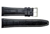 Genuine Seiko Black Leather Crocodile Grain 24mm Watch Strap