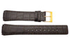Genuine Skagen Brown Crocodile Embossed Leather Watch Strap - Screws