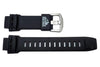 Genuine Casio Protrek Series Smooth Resin Black 27/18mm Watch Strap