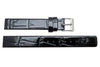Genuine Skagen Ladies Black Textured Leather 14mm Watch Strap - Screws
