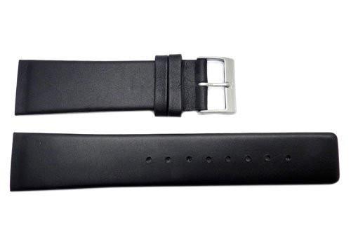 Genuine Skagen Black Smooth Leather 22mm Watch Strap - Screws