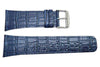 North American Alligator Grain Blue Textured Leather Watch Strap