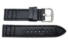 Genuine Buffalo Grain Black Leather Watch Band