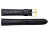 Hadley Roma Black Genuine Ostrich Leather Watch Strap