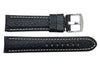 Genuine Textured Black Leather Panerai Style Extra Long Watch Strap