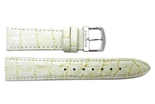 Citizen Ladies Eco Drive White Alligator Grain Leather 18mm Watch Strap