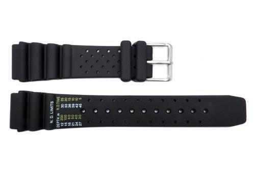 Genuine Citizen ND Limits Series Black Rubber 20mm Watch Band