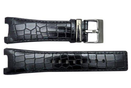 Genuine Kenneth Cole Black Alligator Grain Square Tip 26mm Watch Strap